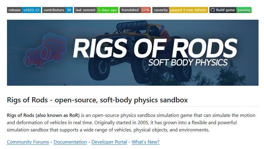 RigsOfRods Github 封面